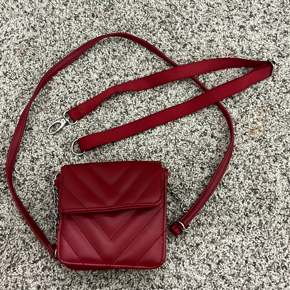 Mini red purse- comes with two straps